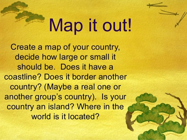 How to build your own country
