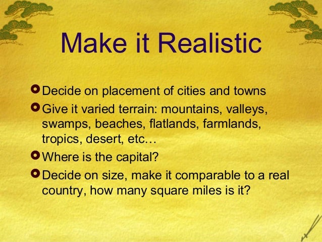 How to build your own country