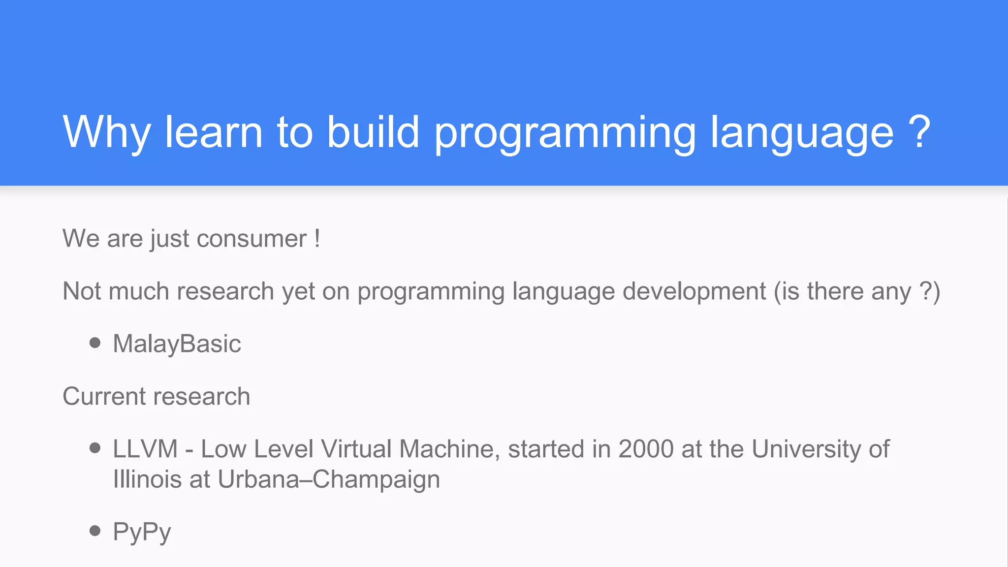 How to build your own programming language | PPT