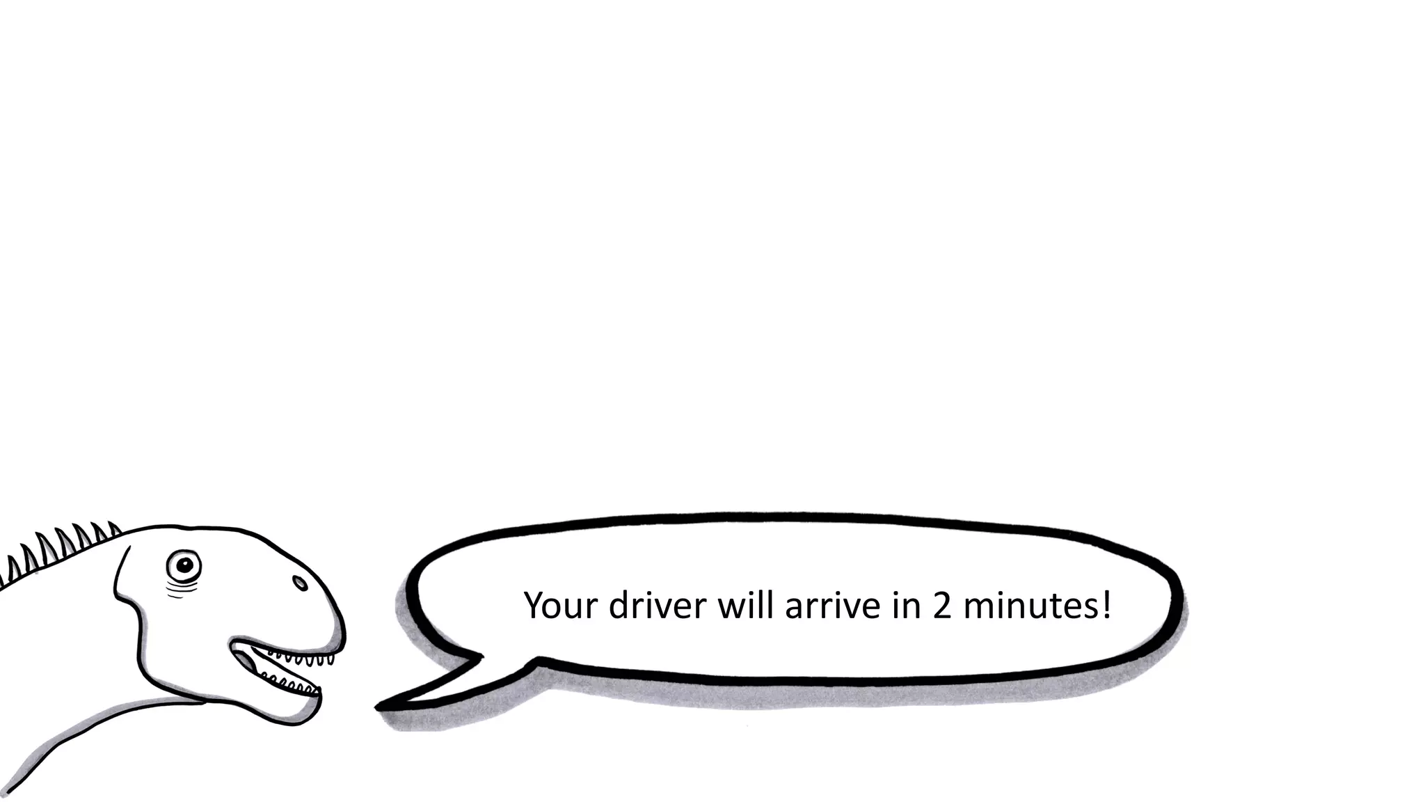 Your driver will arrive in 2 minutes!
 