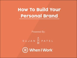 How To Build Your Personal Brand