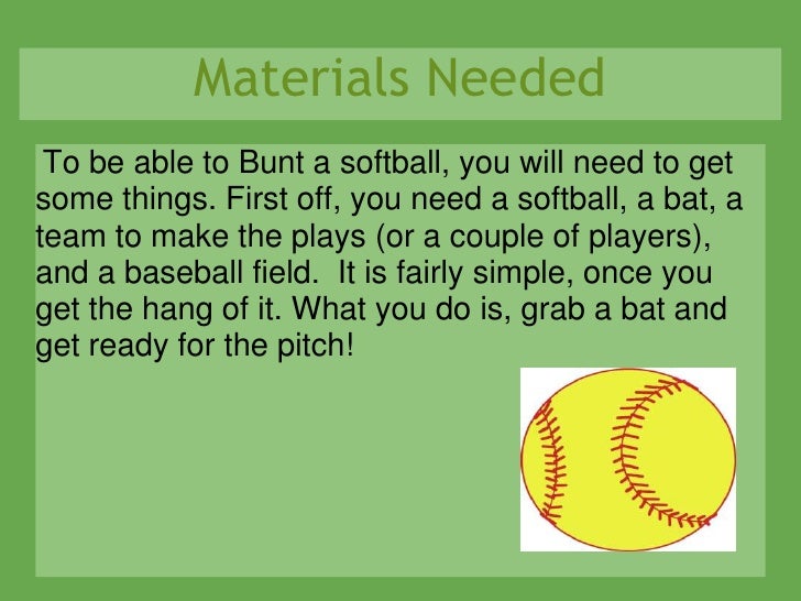How to bunt_a_softball