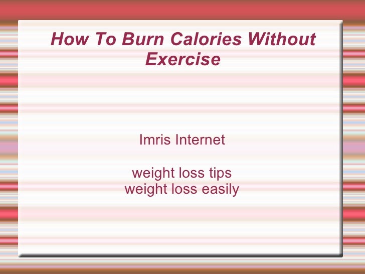 How to burn calories while sitting