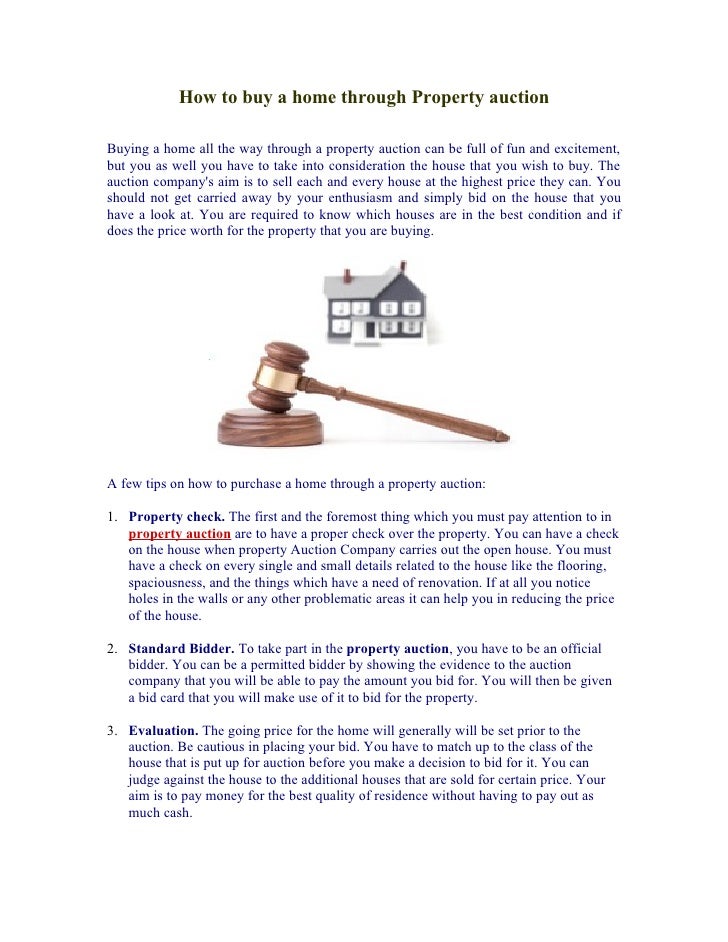 how do you buy a home at auction