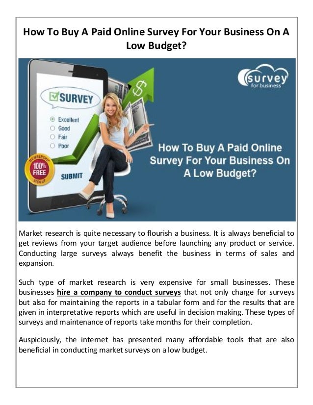 how to buy a paid online survey for your business on a low budget