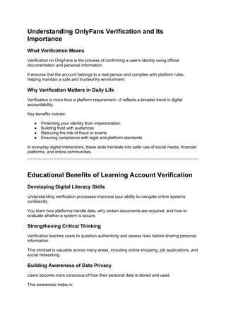 2026 Ultimate Guide to Safely Verifying OnlyFans Accounts and Enhancing ...