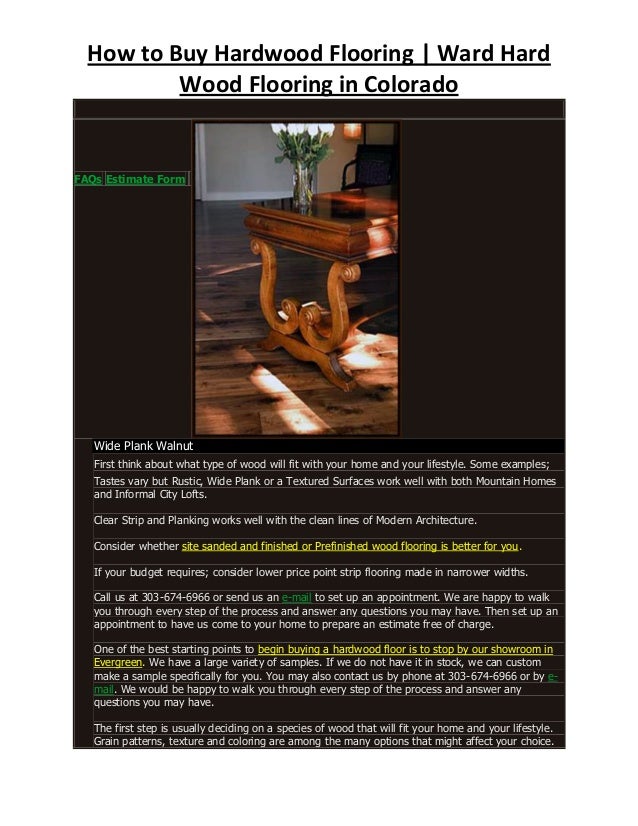 How To Buy Hardwood Flooring Ward Hard Wood Flooring In Colorado