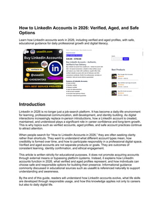 How to Buy LinkedIn Accounts in 2026_ Verified, Aged, and Safe Options.docx