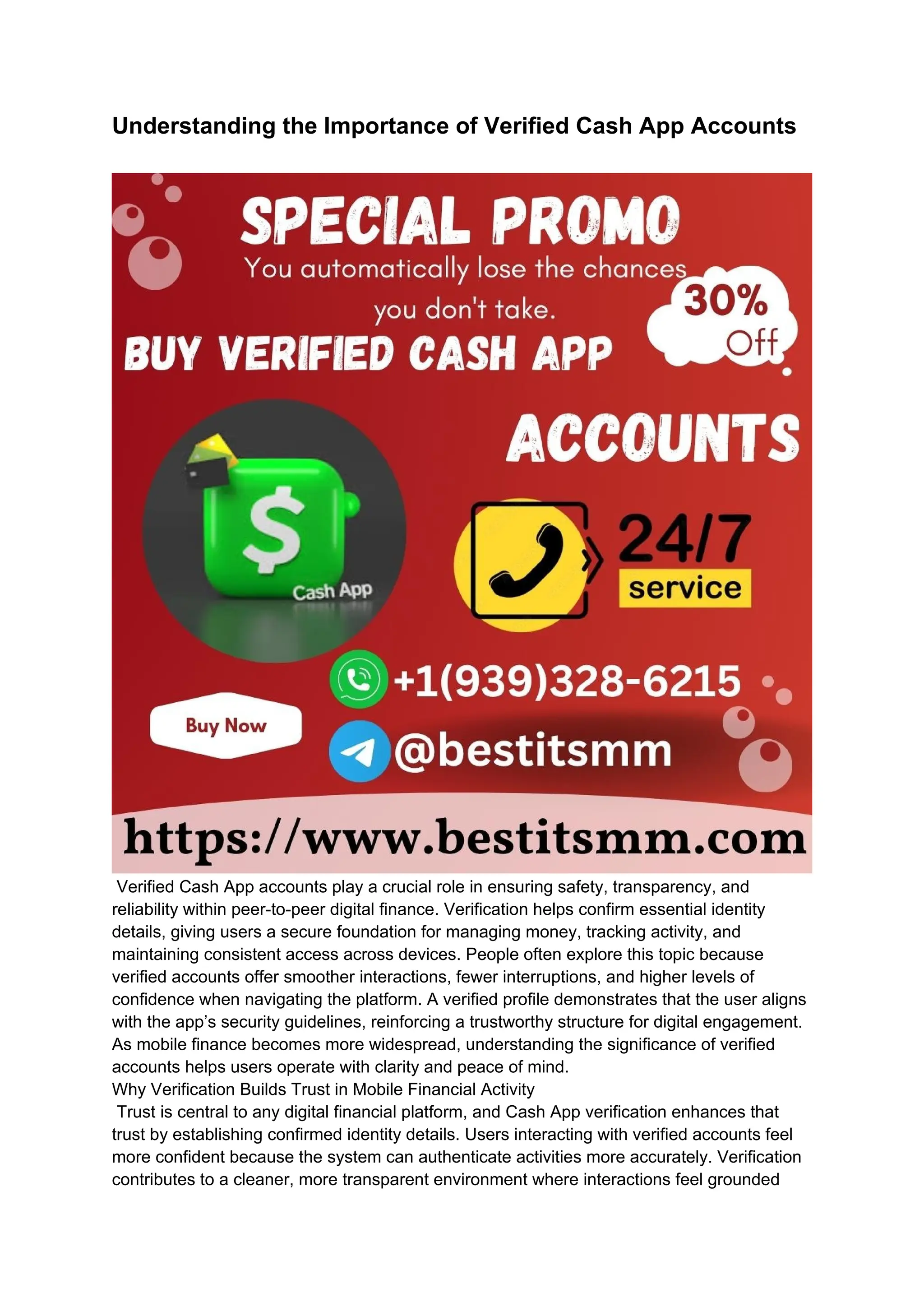 Understanding the Importance of Verified Cash App Accounts
Verified Cash App accounts play a crucial role in ensuring safety, transparency, and
reliability within peer-to-peer digital finance. Verification helps confirm essential identity
details, giving users a secure foundation for managing money, tracking activity, and
maintaining consistent access across devices. People often explore this topic because
verified accounts offer smoother interactions, fewer interruptions, and higher levels of
confidence when navigating the platform. A verified profile demonstrates that the user aligns
with the app’s security guidelines, reinforcing a trustworthy structure for digital engagement.
As mobile finance becomes more widespread, understanding the significance of verified
accounts helps users operate with clarity and peace of mind.
Why Verification Builds Trust in Mobile Financial Activity
Trust is central to any digital financial platform, and Cash App verification enhances that
trust by establishing confirmed identity details. Users interacting with verified accounts feel
more confident because the system can authenticate activities more accurately. Verification
contributes to a cleaner, more transparent environment where interactions feel grounded
 