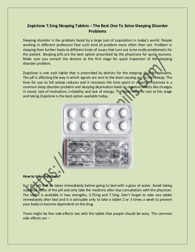 Buy zopiclone sleeping tablets