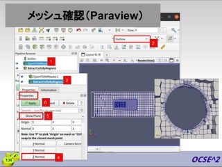 104
メッシュ確認（Paraview）
1
4
5
3
6
2
 