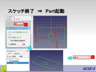 スケッチ終了　⇒　Part起動
26
2
1
 