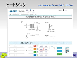 ヒートシンク http://www.micforg.co.jp/jp/c_t19.html
82
 