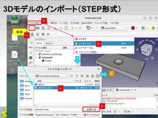 35
3Dモデルのインポート（STEP形式）
新規
2
1
3
6
5
4
 