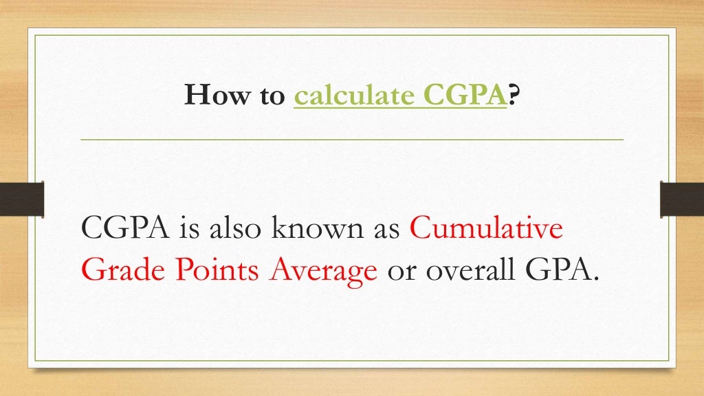 How to calculate GPA & CGPA?