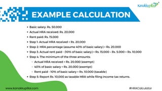 How to Calculate House Rent Allowance (HRA) in Salary? | PPT