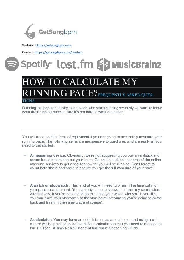 How to calculate my running pace