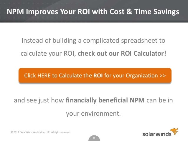 how to calculate roi for network management monitoring total cost of ownership spreadsheet