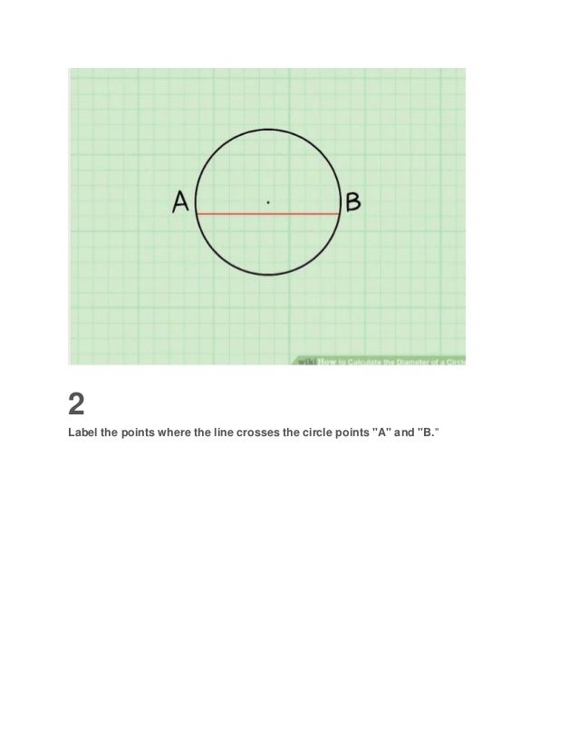 How to calculate the diameter of a circle
