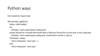 How to calculate your age | PPTX
