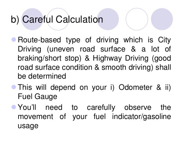 How to calculate your Fuel Consumption (FC)