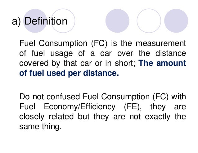 How to calculate your Fuel Consumption (FC)