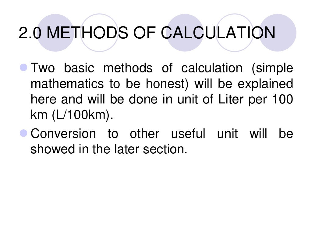 How To Calculate Your Fuel Consumption FC 
