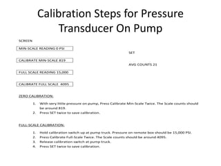 How to calibrate a frac pump and data PPTX