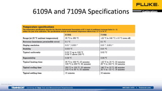 6109A and 7109A Specifications
©2016 Fluke Calibration
 