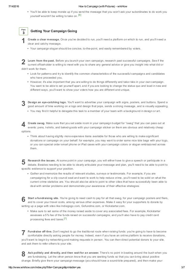 How To Campaign - part 2 building your team 3