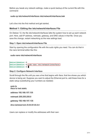 How to Change an IP Address on Debian 12.pdf
