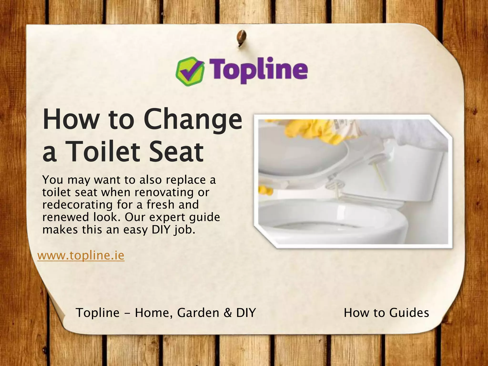 How to Change a Toilet Seat PPT