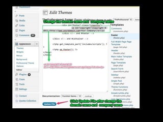 How to change footer
