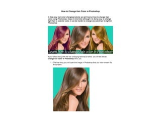 How to Change Hair Color in Photoshop?
