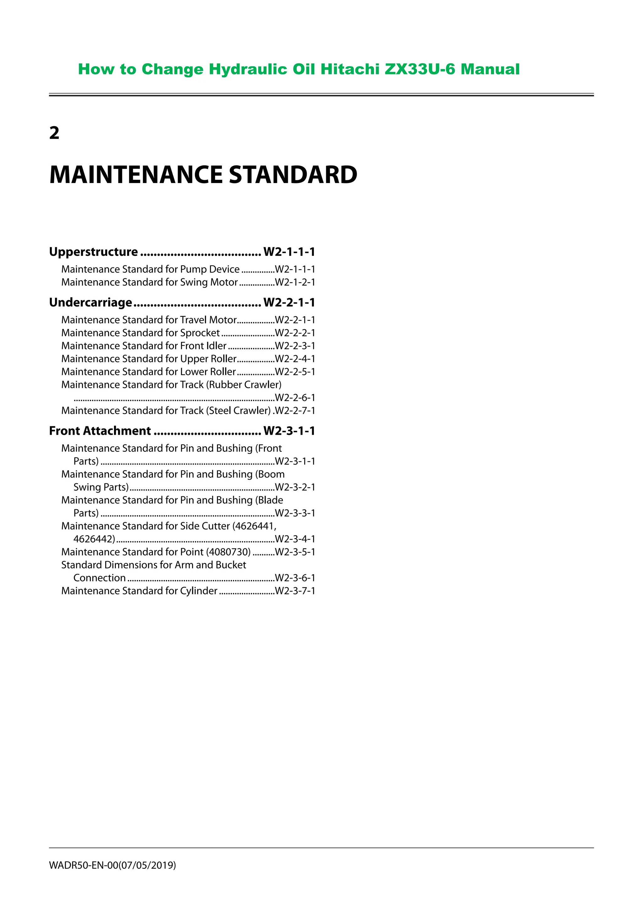 How to Change Hydraulic Oil Hitachi ZX33U-6 Manual | PDF