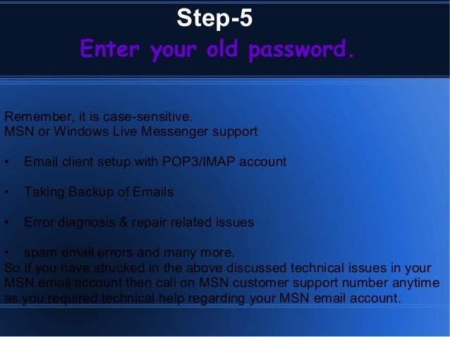 change my msn account password change my msn account password