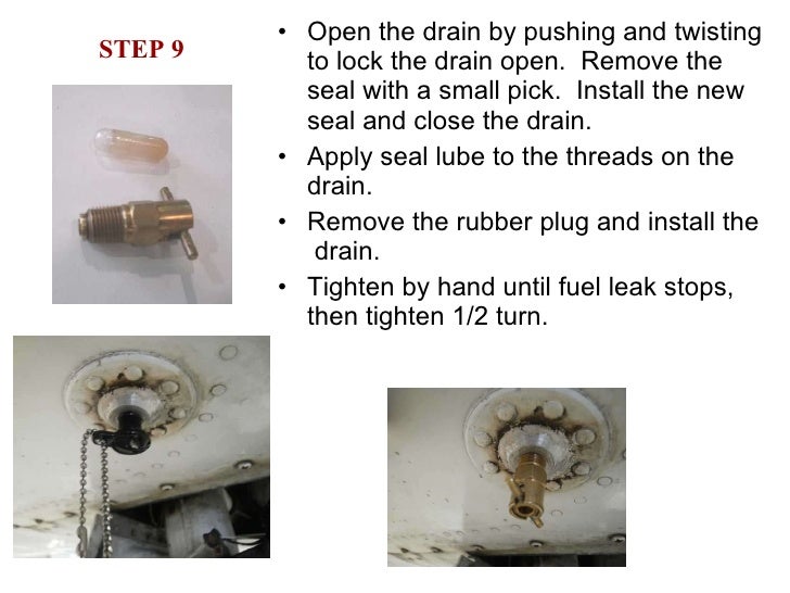 How to change Piper leaking fuel drain