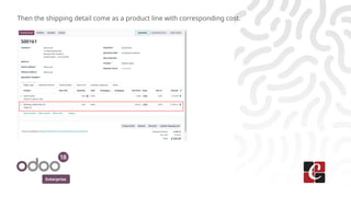 Enterprise
Then the shipping detail come as a product line with corresponding cost.
 