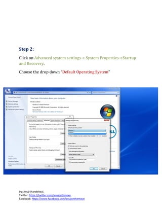 How to change the Boot Sequence of the Operating Systems inside Windows ...