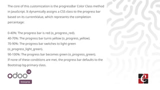 How to Change the Color on a Progress Bar in odoo 18 | PPTX