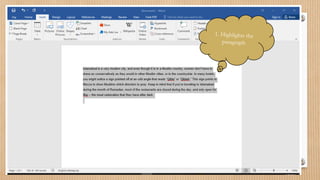 How to change the paragraph to justify in words | PPTX
