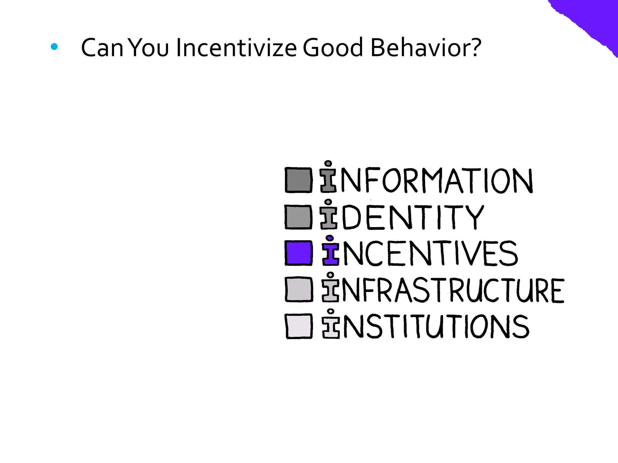 • Can You Incentivize Good Behavior?
 
