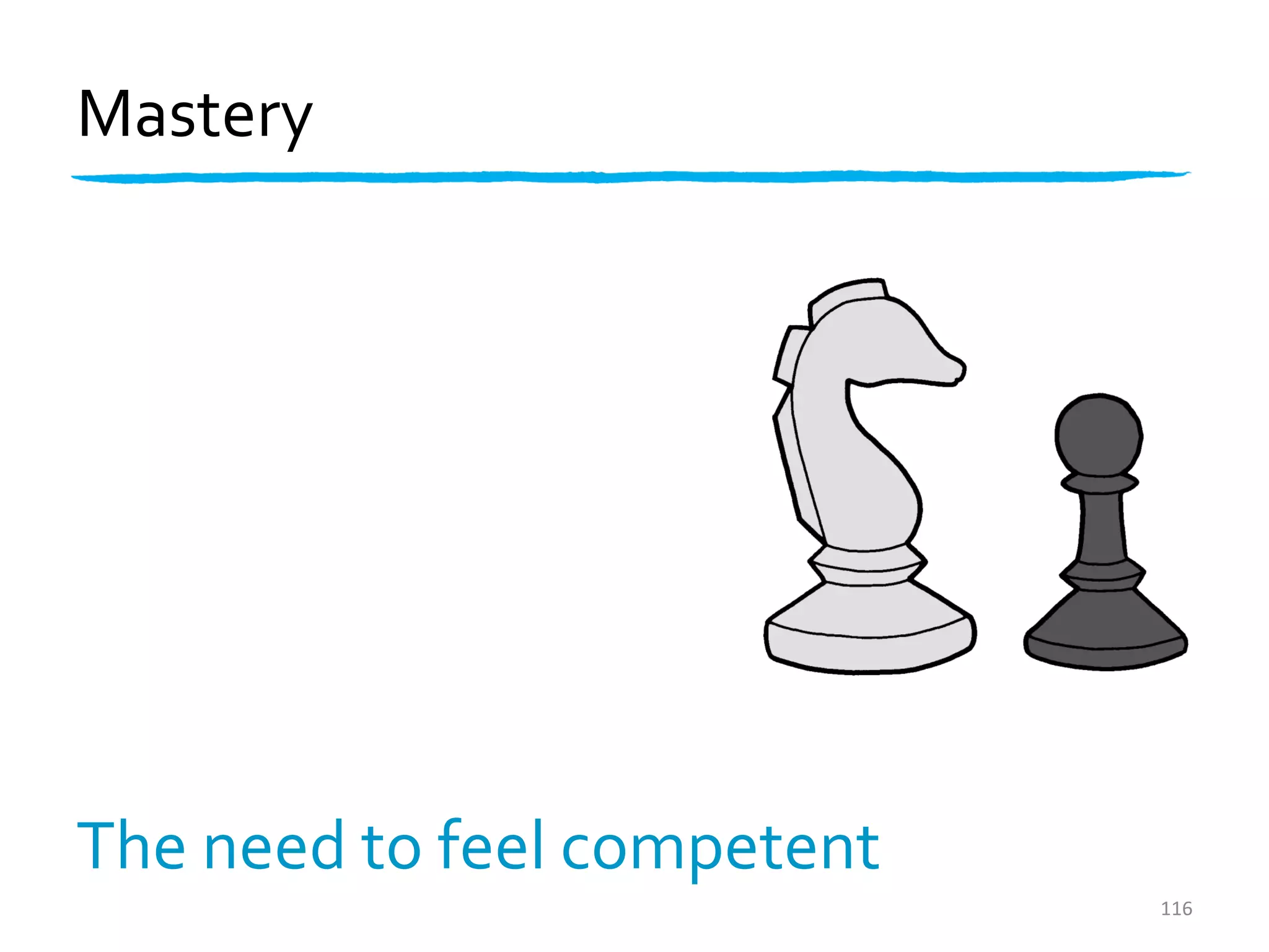 Mastery




The need to feel competent
                             116
 