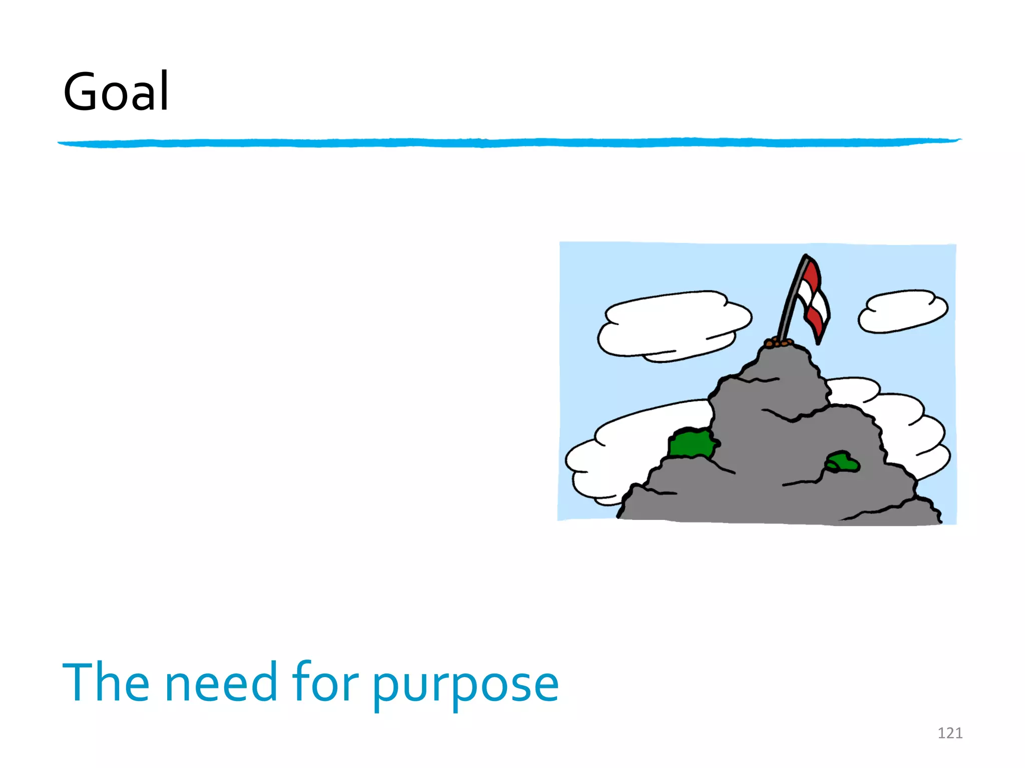 Goal




The need for purpose
                       121
 