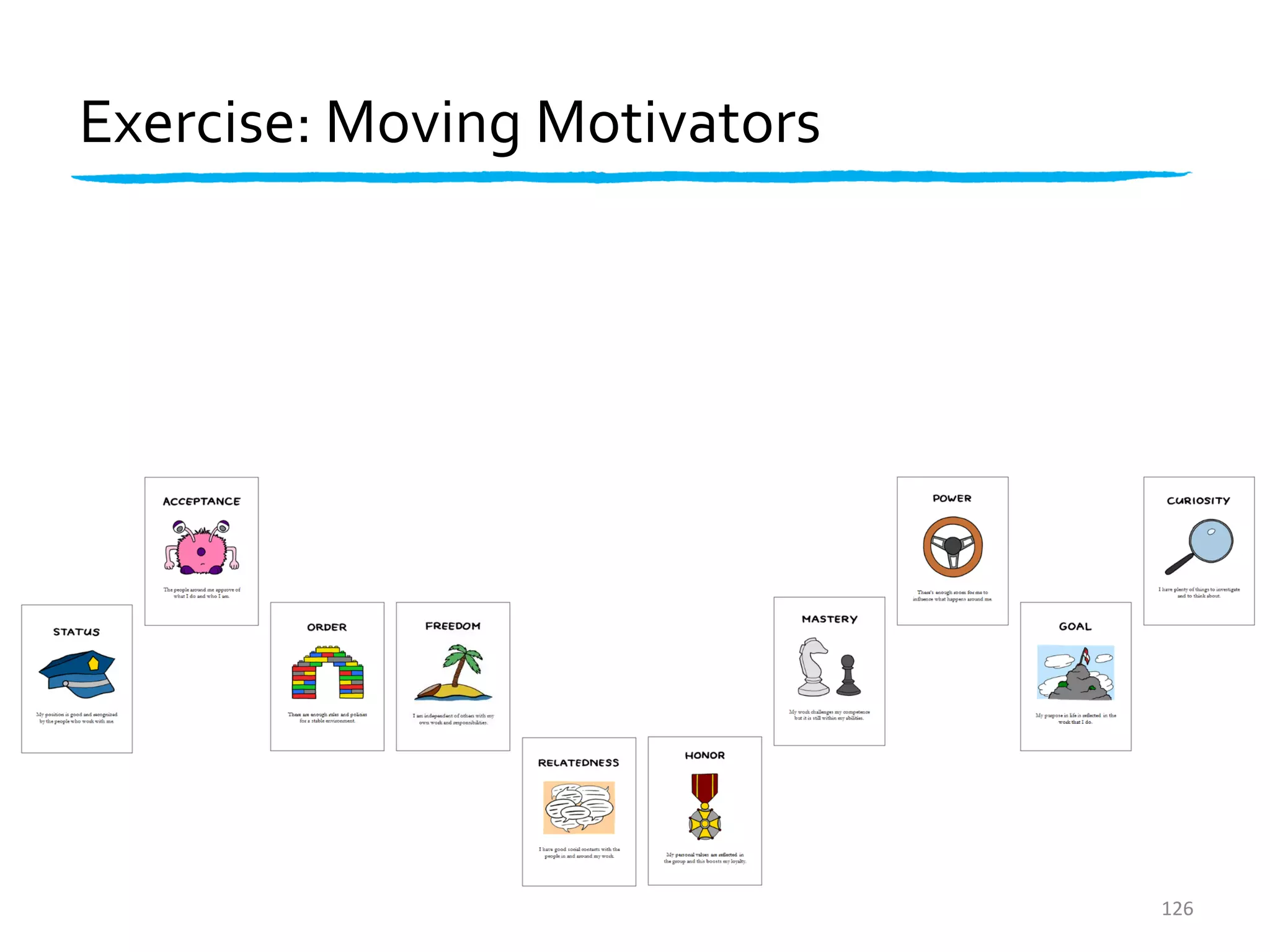 Exercise: Moving Motivators




                              126
 