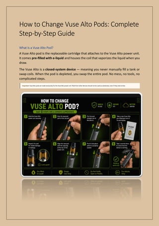 how do you open a vuse pod to Change Alto Pods Complete Step-by-Step Guide Flavour:Sweet Strawberry clr:Gold how long does a