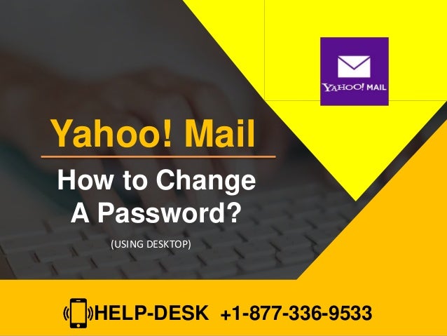 How To Change Yahoo Mail Password Desktop