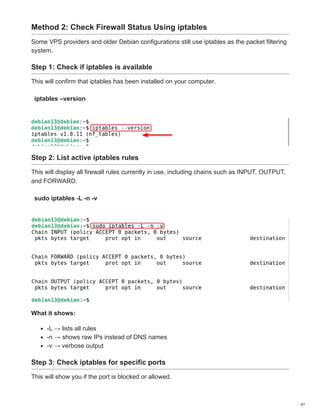 How to check firewall status on Debian 13.pdf