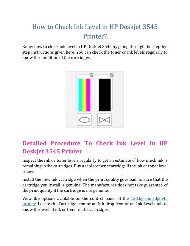 How to Check Ink Level in HP Deskjet 3545 Printer