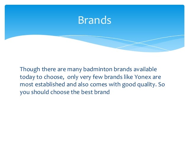 badminton brands